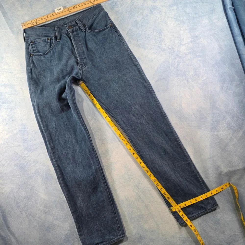 Levis 501 Original Fit Mens Blue Straight Leg Denim Jeans W32‎ L36 Black labels